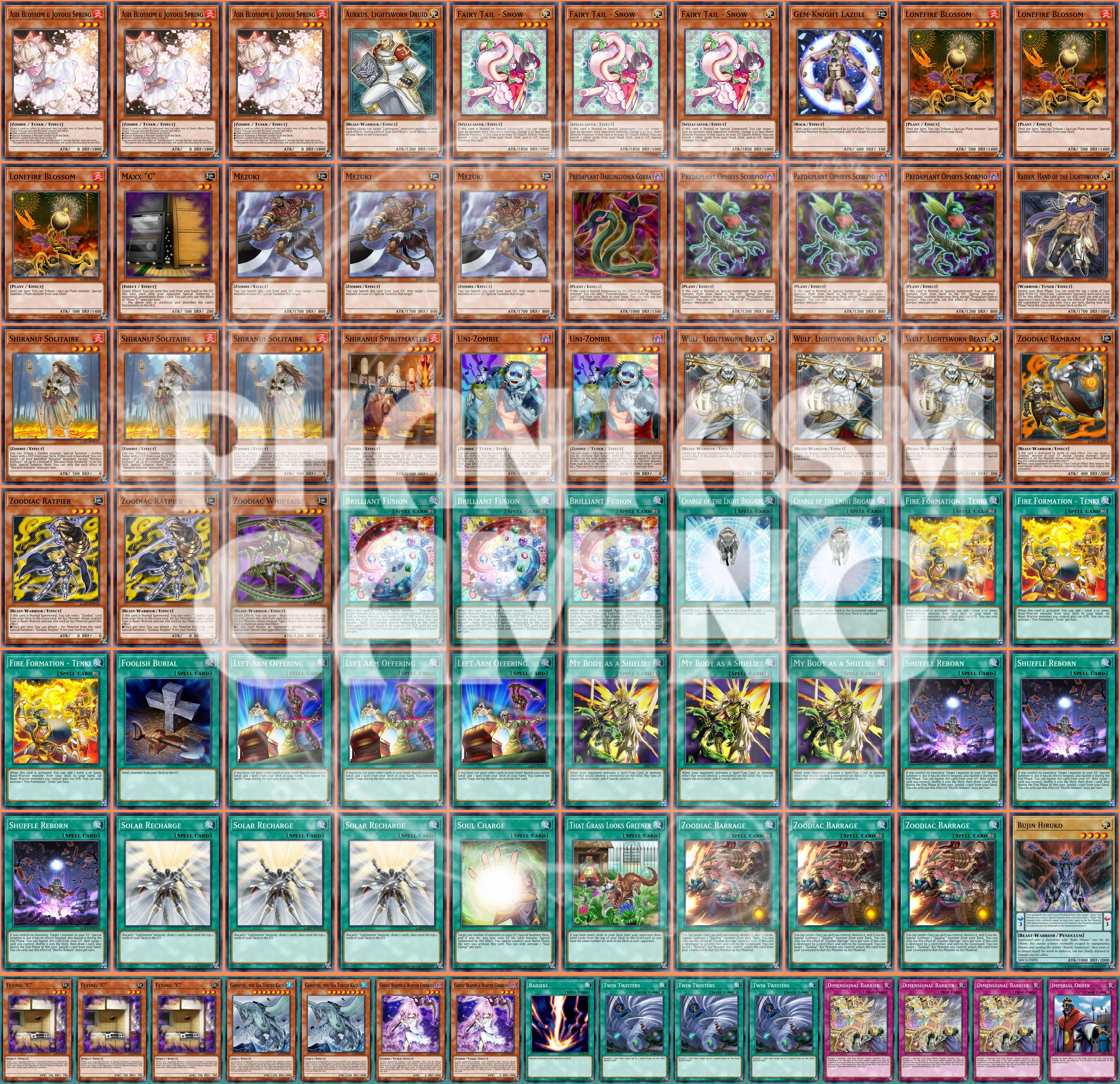 Mazzo Zombie 60 Carte Gameciel Ghost Reaper Barrage Ratpier Yugioh - Foto 1 di 1