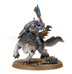 Warhammer 40k Space Wolves Wolf Lord on Thunderwolf (Online Only)