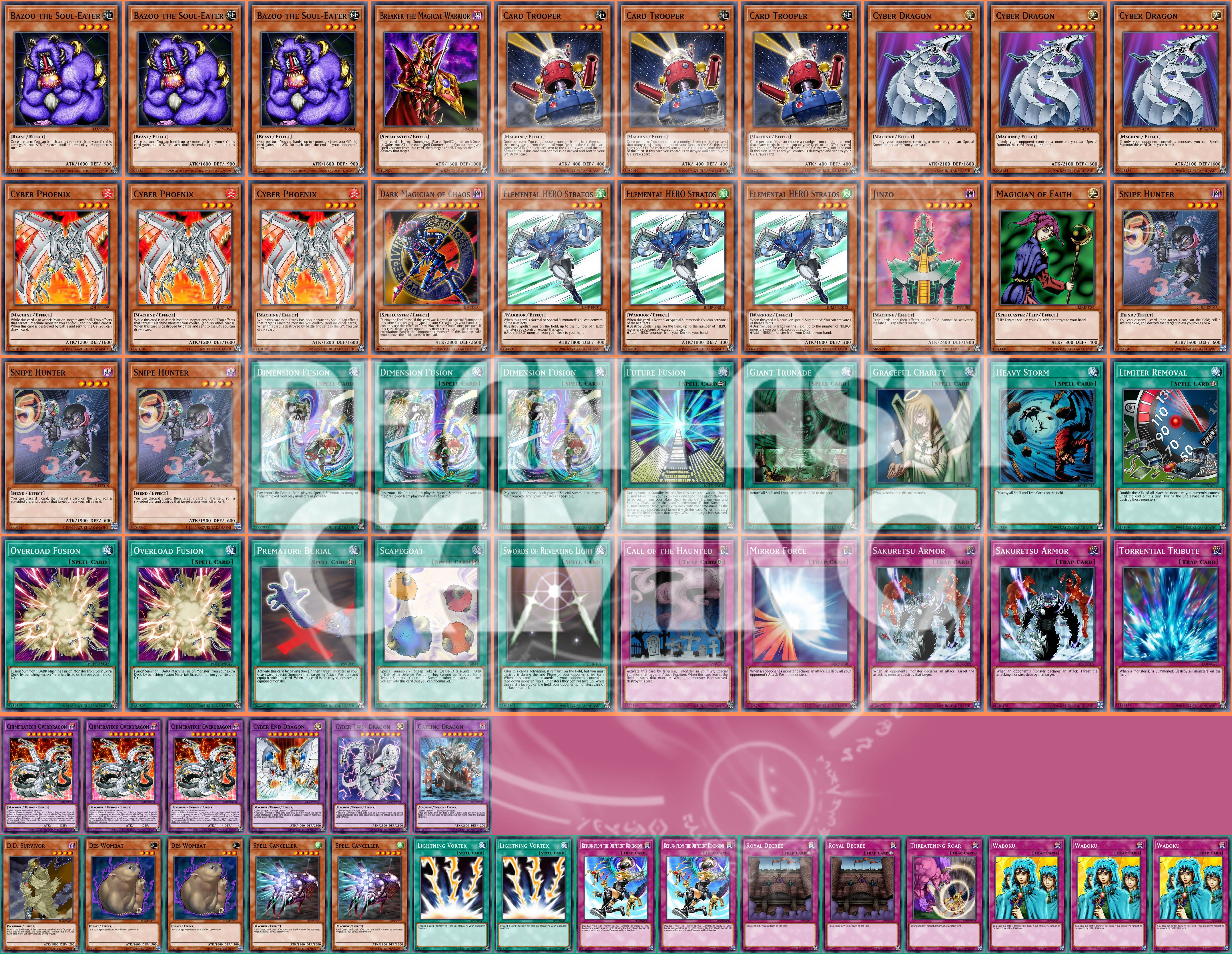 Dimension Fusion Turbo Deck Airblade Bazoo Overload Sniper Yugioh | eBay