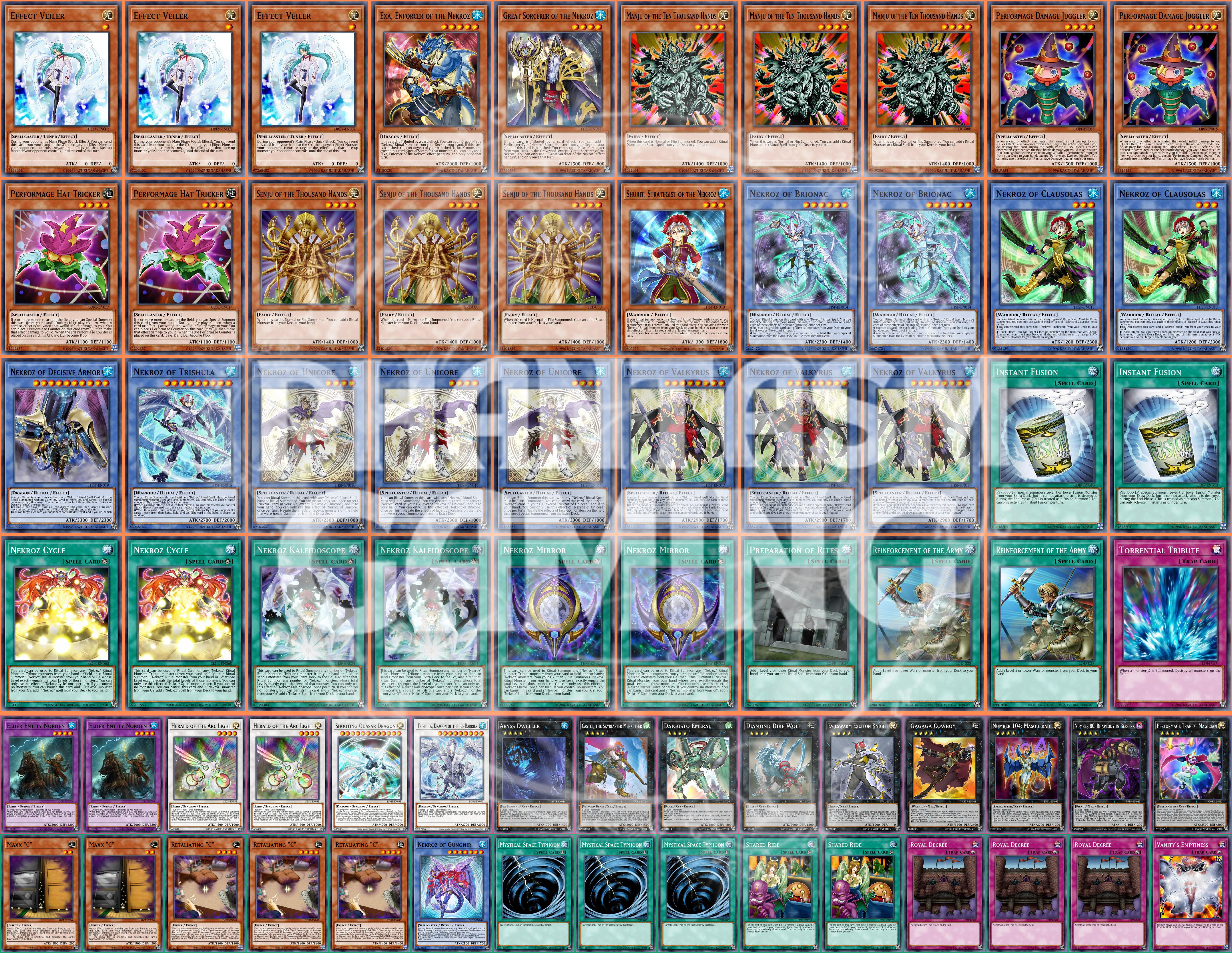 Nekroz Deck Maxx "C" Royal Decree Vanity's Emptiness Brionac Yugioh - Picture 1 of 1