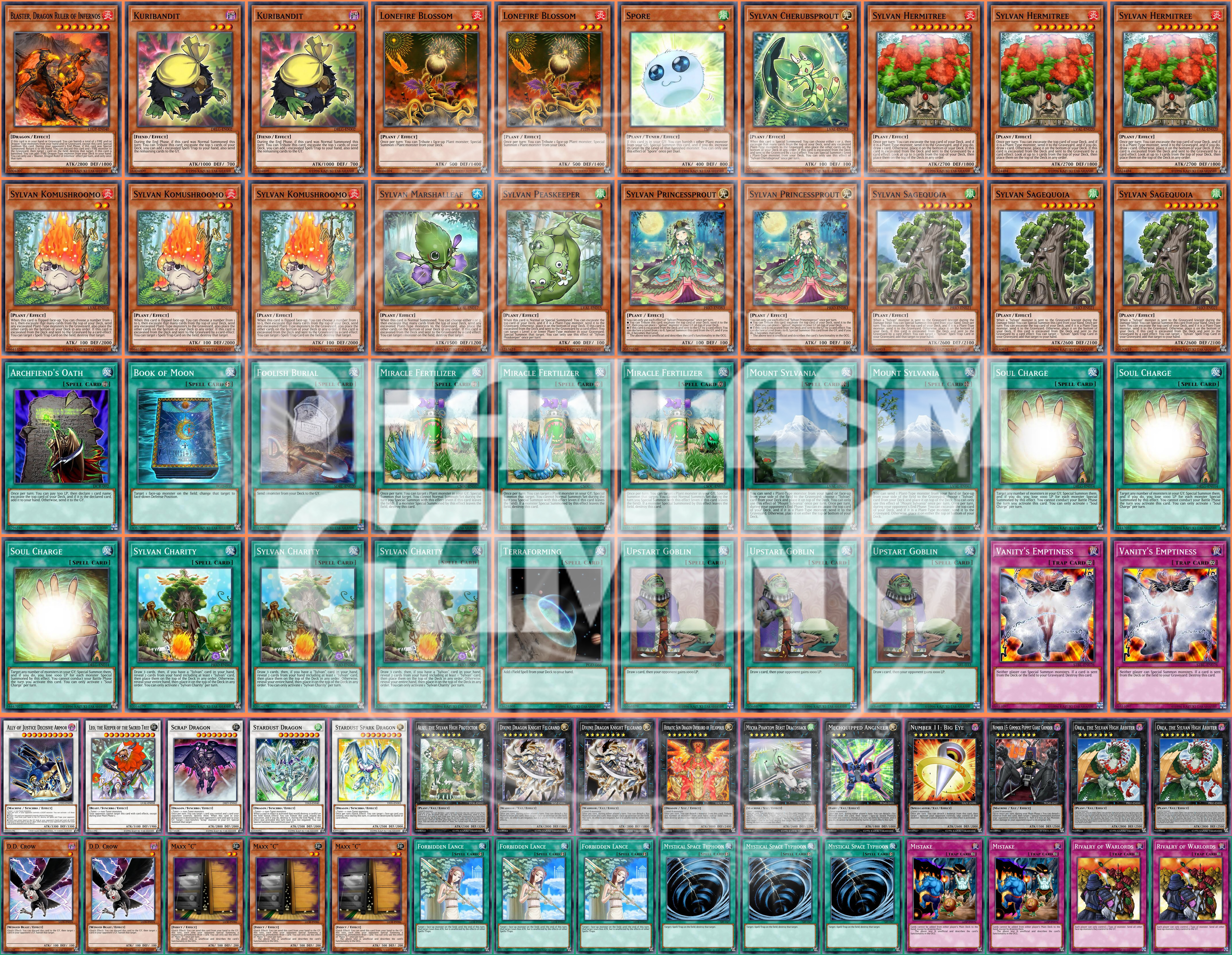 Sylvan HAT Deck Maxx "C" Big Eye Divine Dragon Yugioh