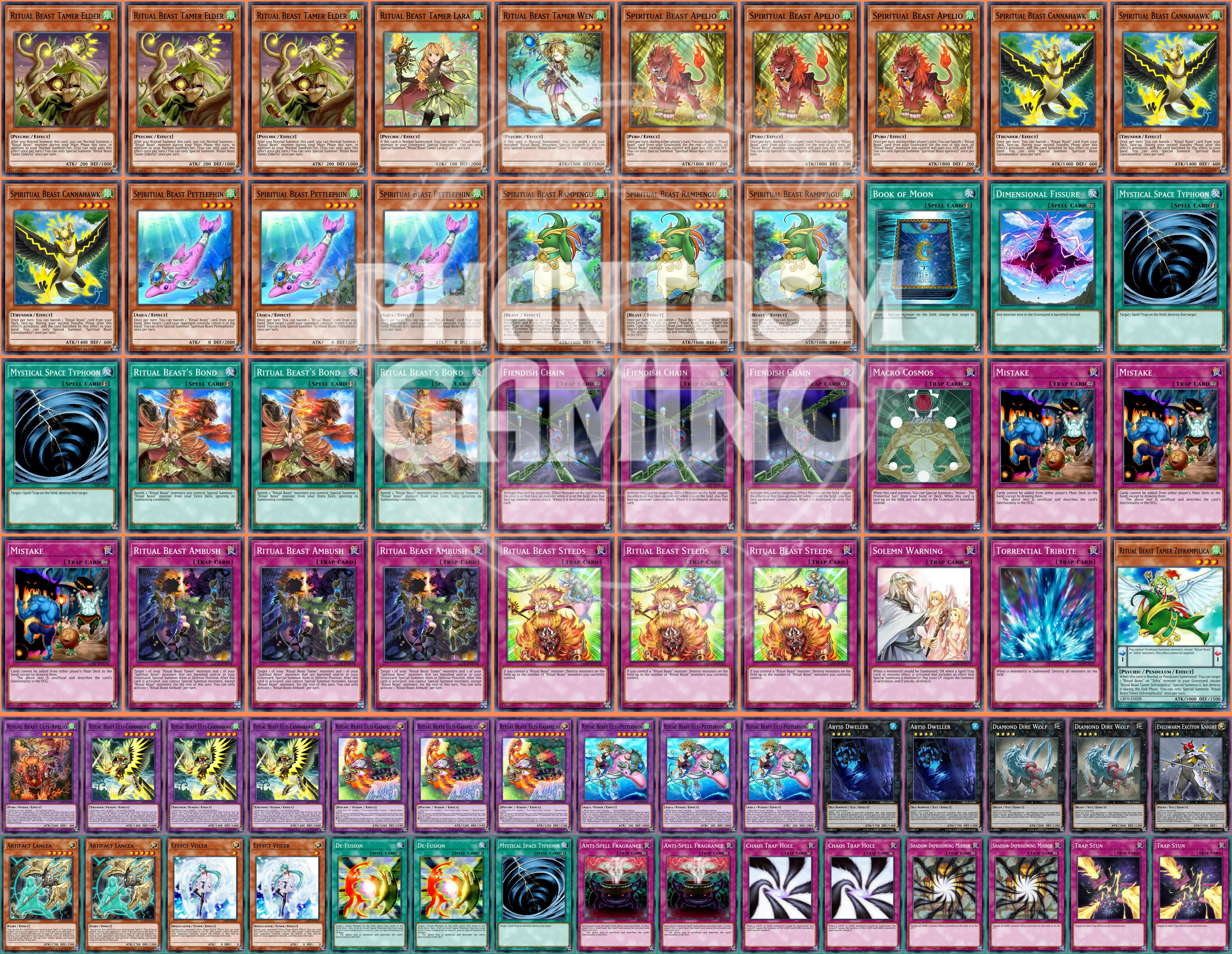 Ritual Beast Deck Lara Wen Cannahawk Tamer Elder Yugioh - Picture 1 of 1