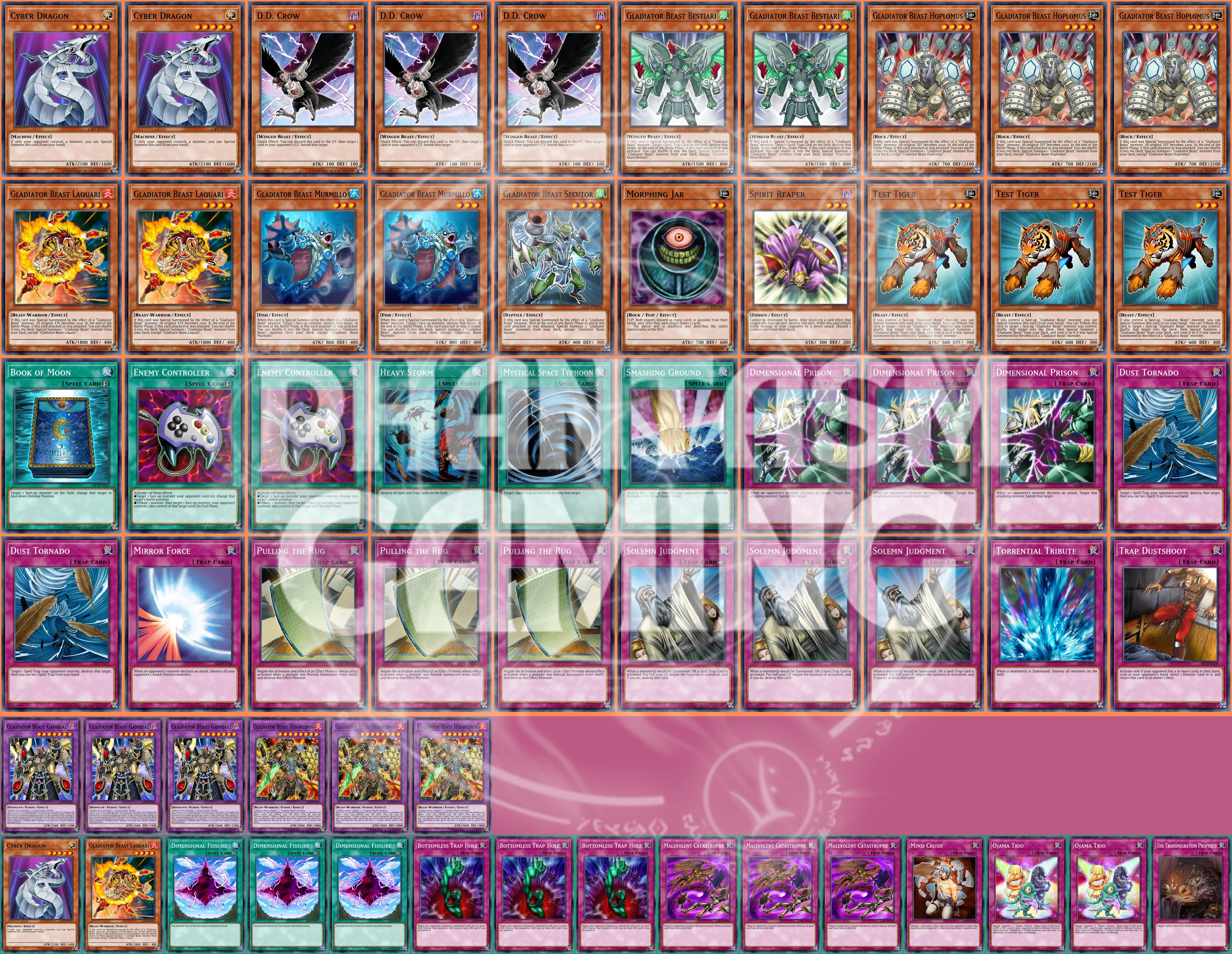 Mazzo Bestia Gladiatore Giudizio Solenne Prigione Dimensionale Murmillo Yugioh - Foto 1 di 1