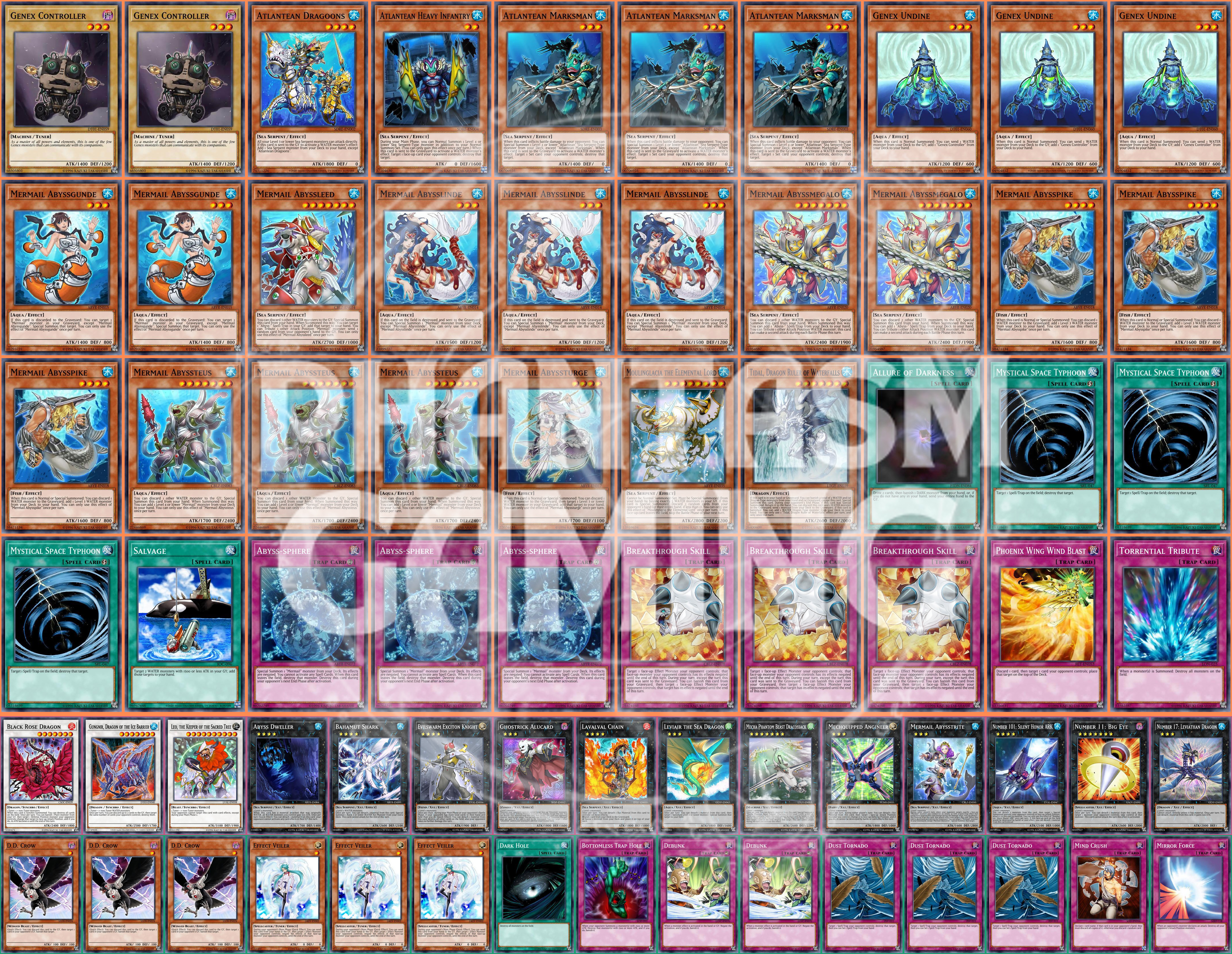 Velo efecto cadena Mermail Deck Ghostrick Alucard Lavalval Yugioh - Imagen 1 de 1