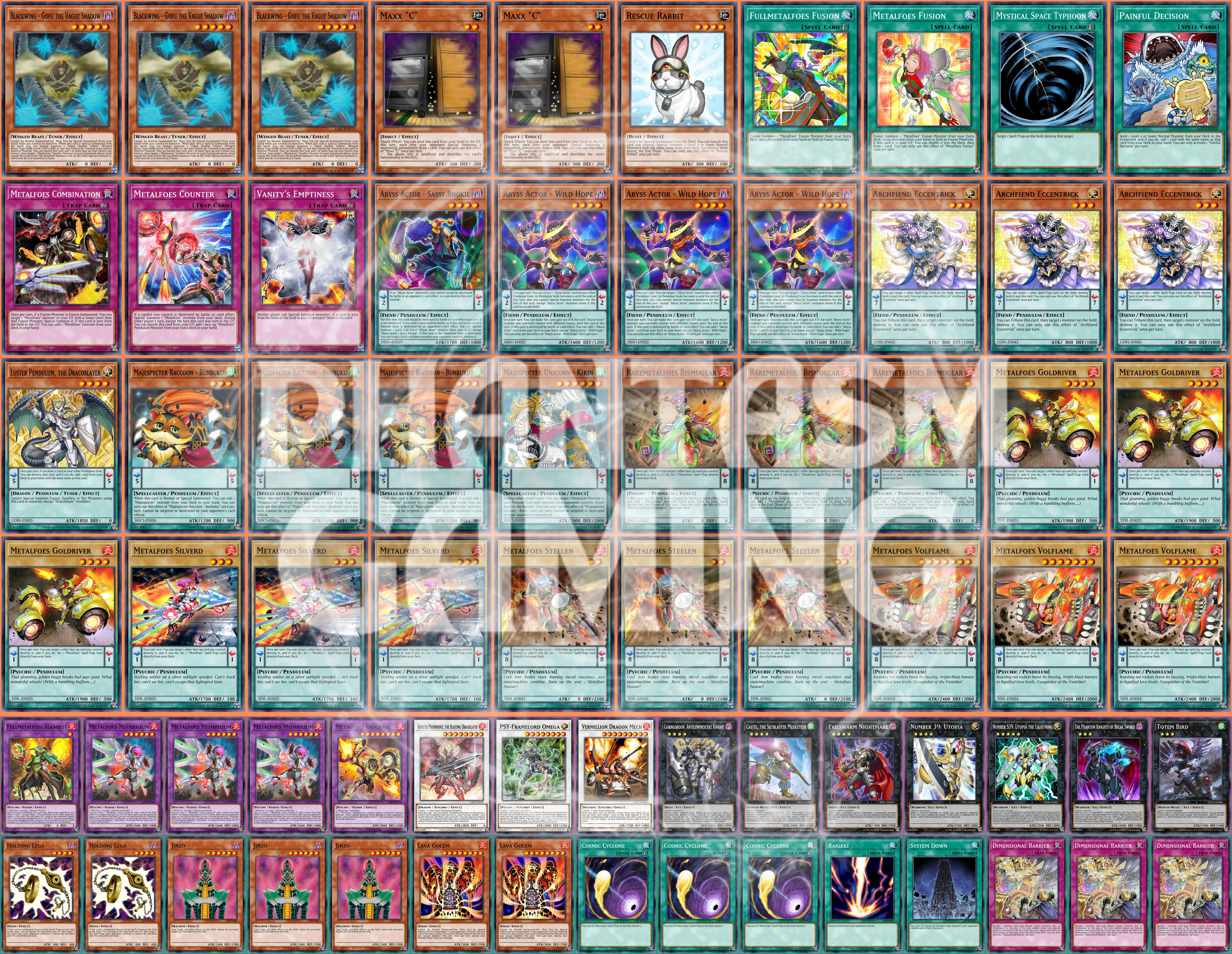 Mazo Metalfoes Maxx "C" Bunbuku Vanity's Emptiness Jinzo Yugioh - Imagen 1 de 1