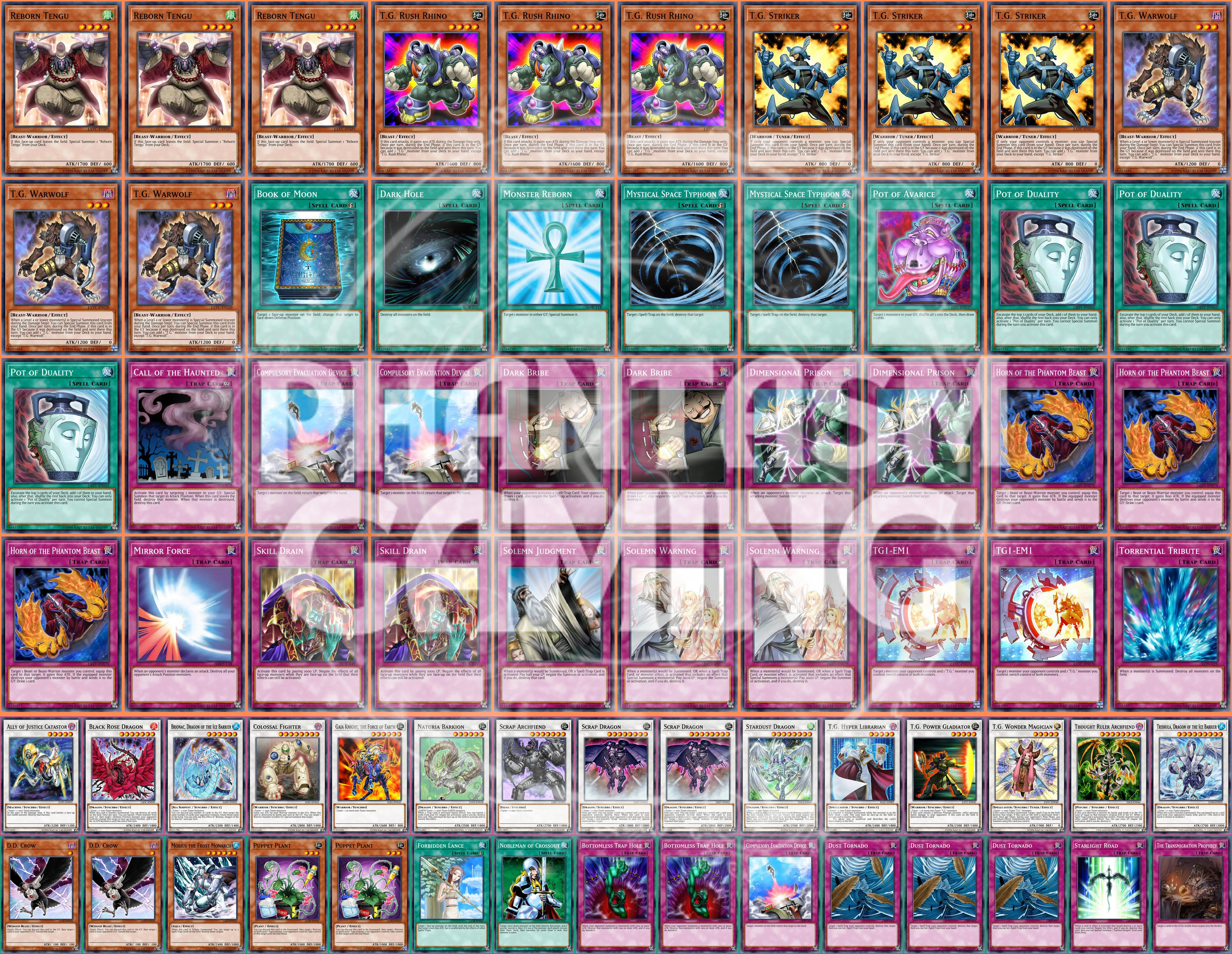 T.G. Stun Deck Hyper Librarian Trishula Scrap Dragon Mobius Yugioh - Picture 1 of 1