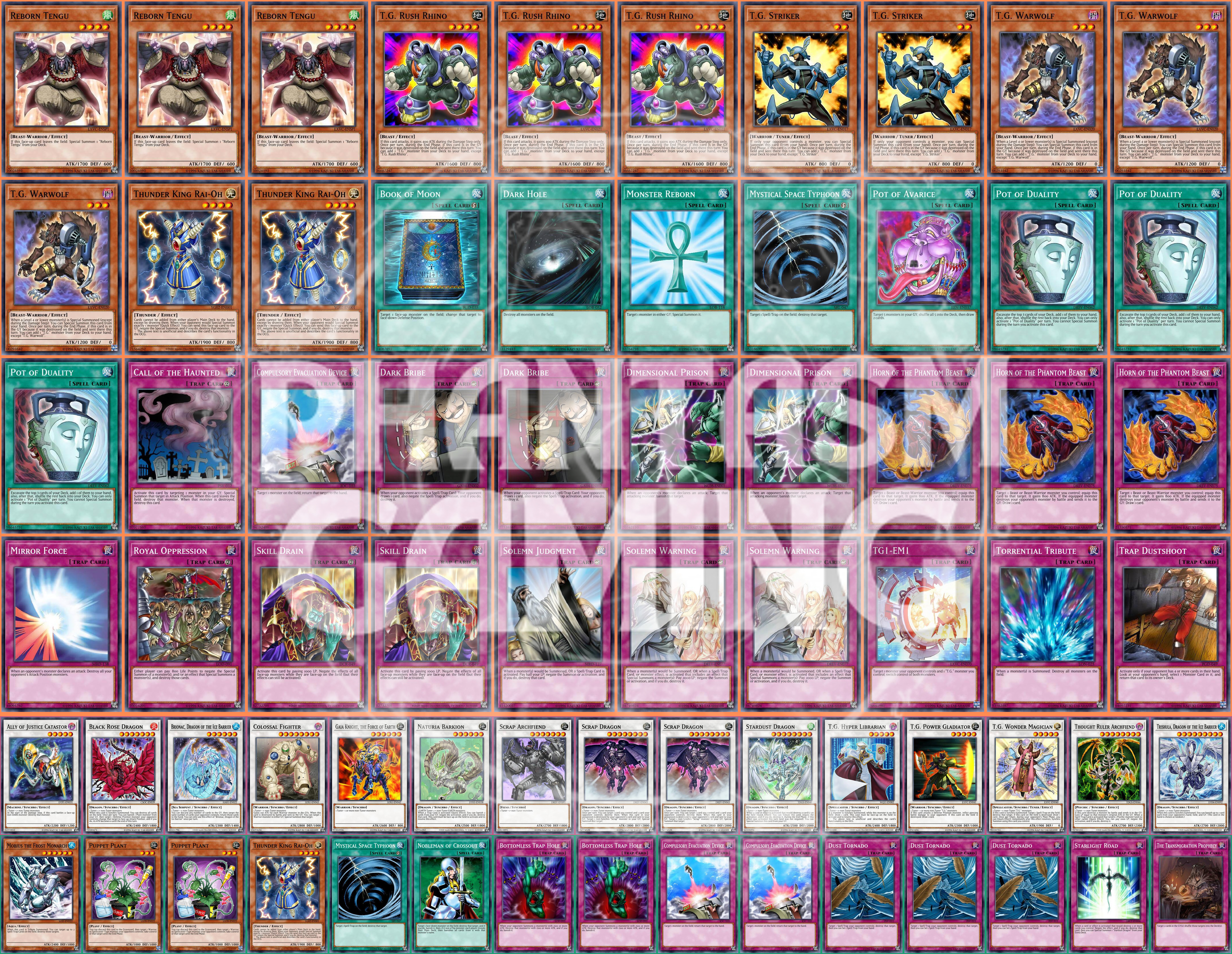 T.G Betäubungsdeck Stürmer Donnerkönig Reborn Tengu Kolossaler Kämpfer Yugioh - Bild 1 von 1