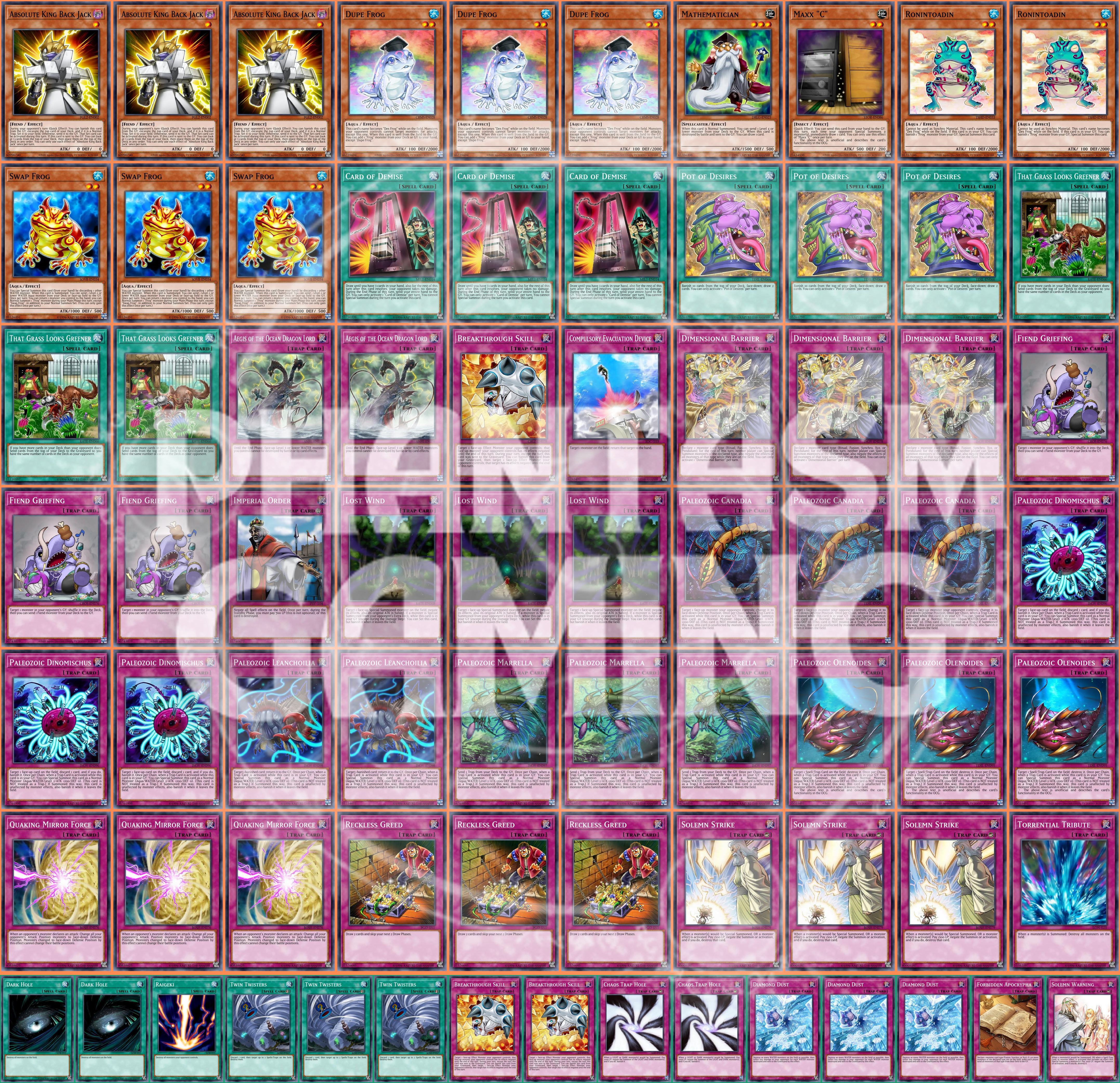 trap only deck yugioh Paleozoic Frog Deck Chaos Trap Hole Twin Twisters Quaking Mirror Yugioh