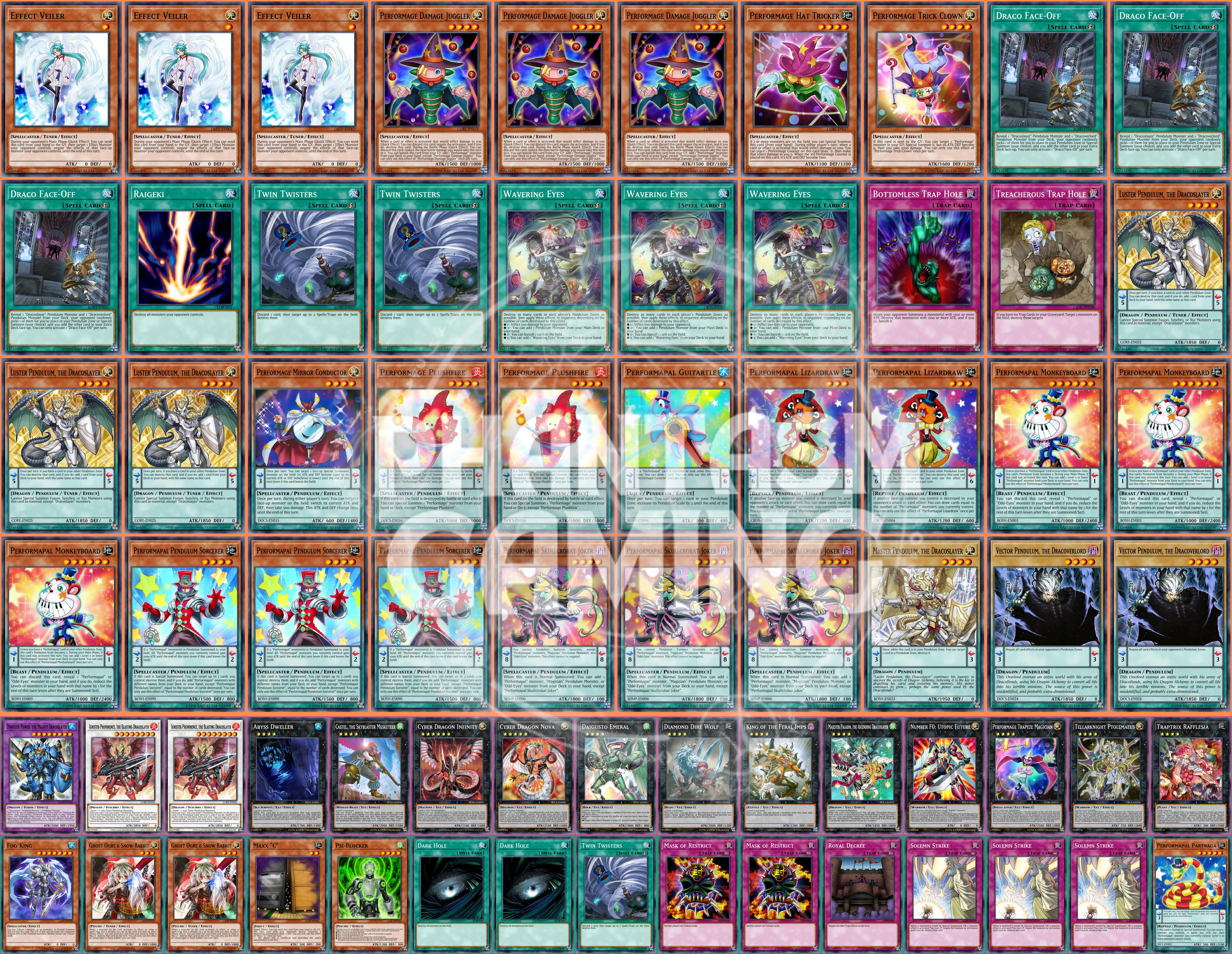 Performage Performapal Deck Cyber Dragon Infinity Pendulum Yugioh