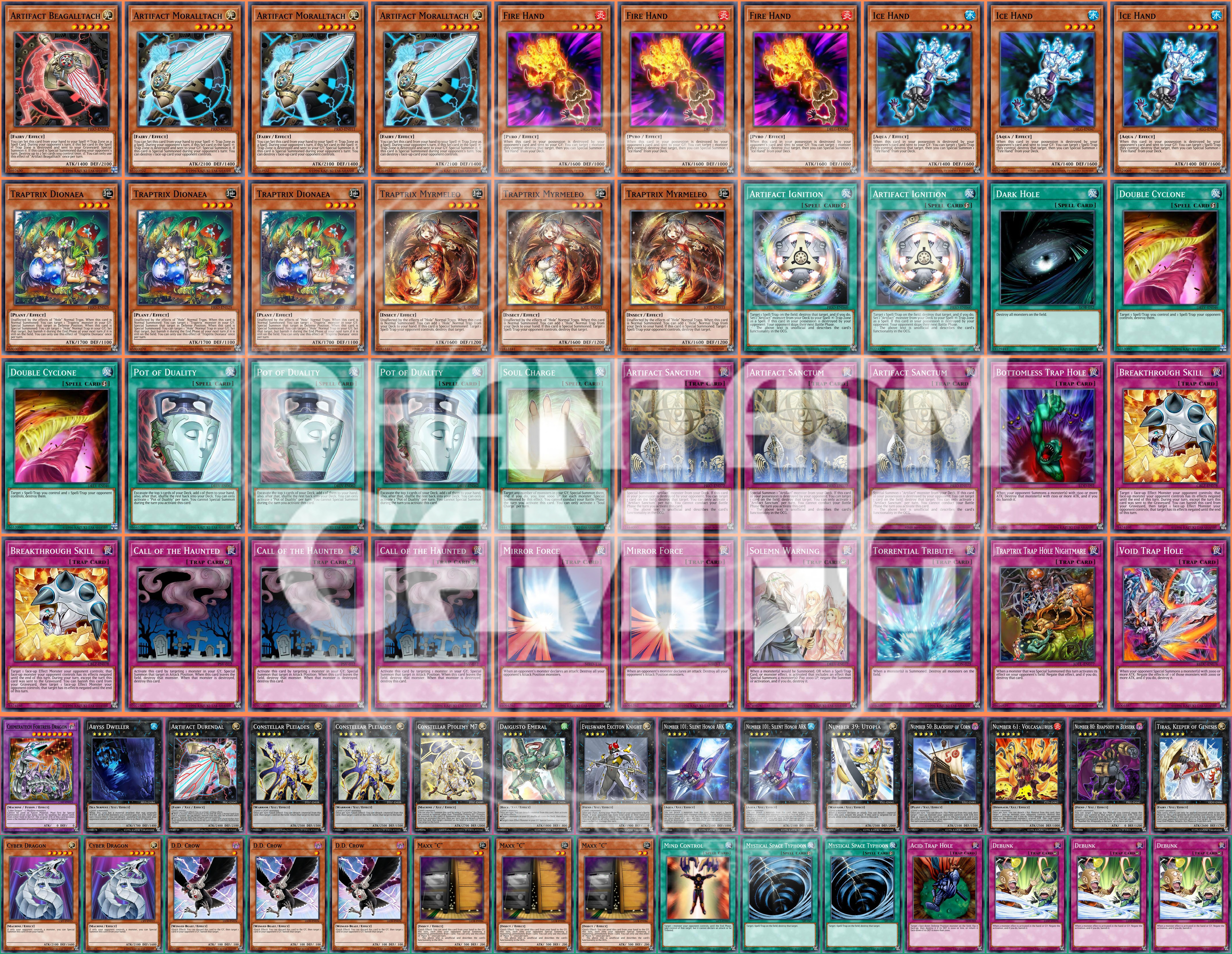 Artifact Traptrix Deck Maxx "C" Debunk Daigusto Emeral Yugioh | eBay