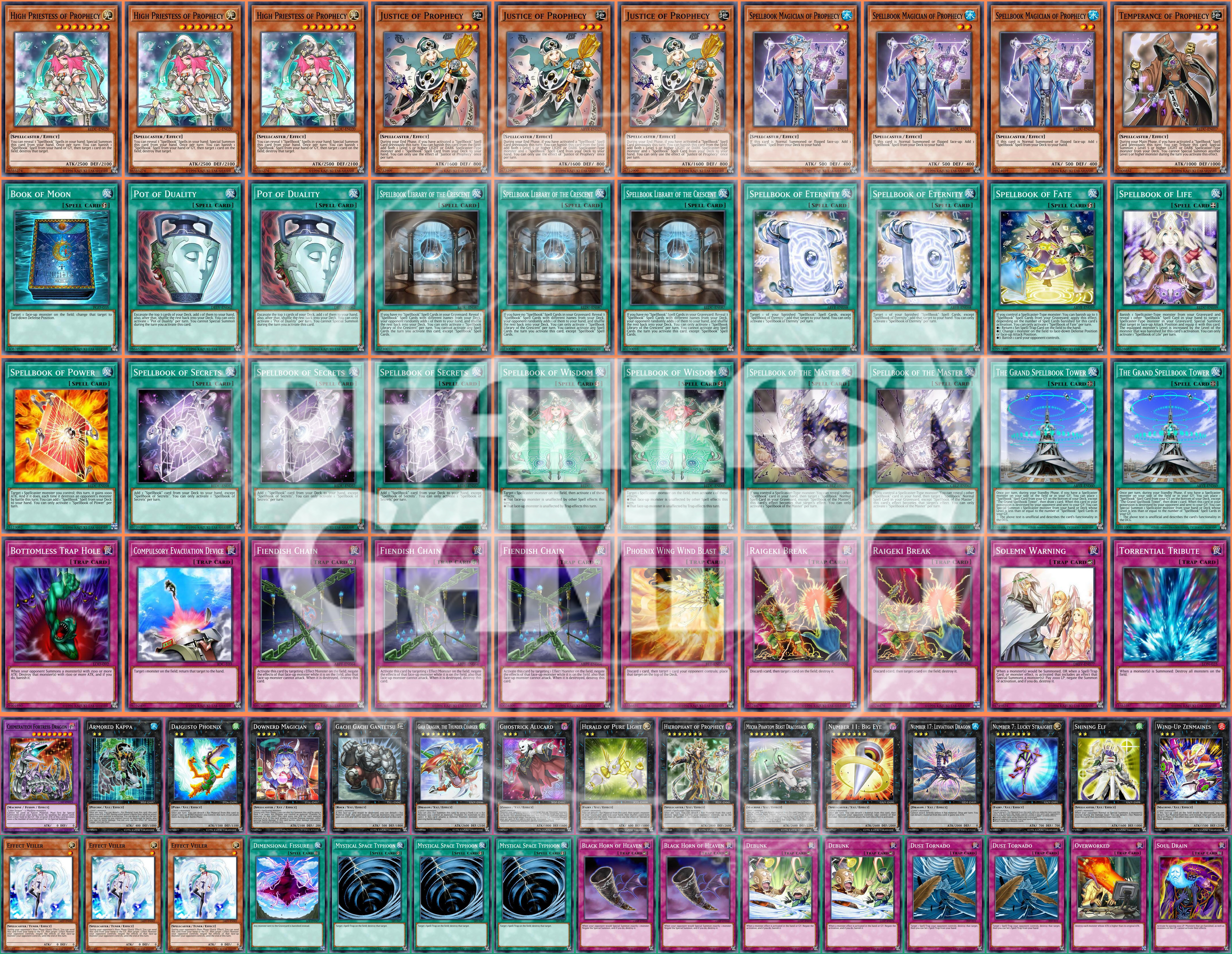 Mazo de libro de hechizos Downerd Magician Daigusto Phoenix Debunk Yugioh - Imagen 1 de 1