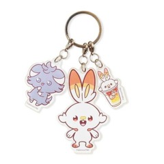 Pokemon Center Acrylic Key Chain PokePeace Scorbunny & Espurr