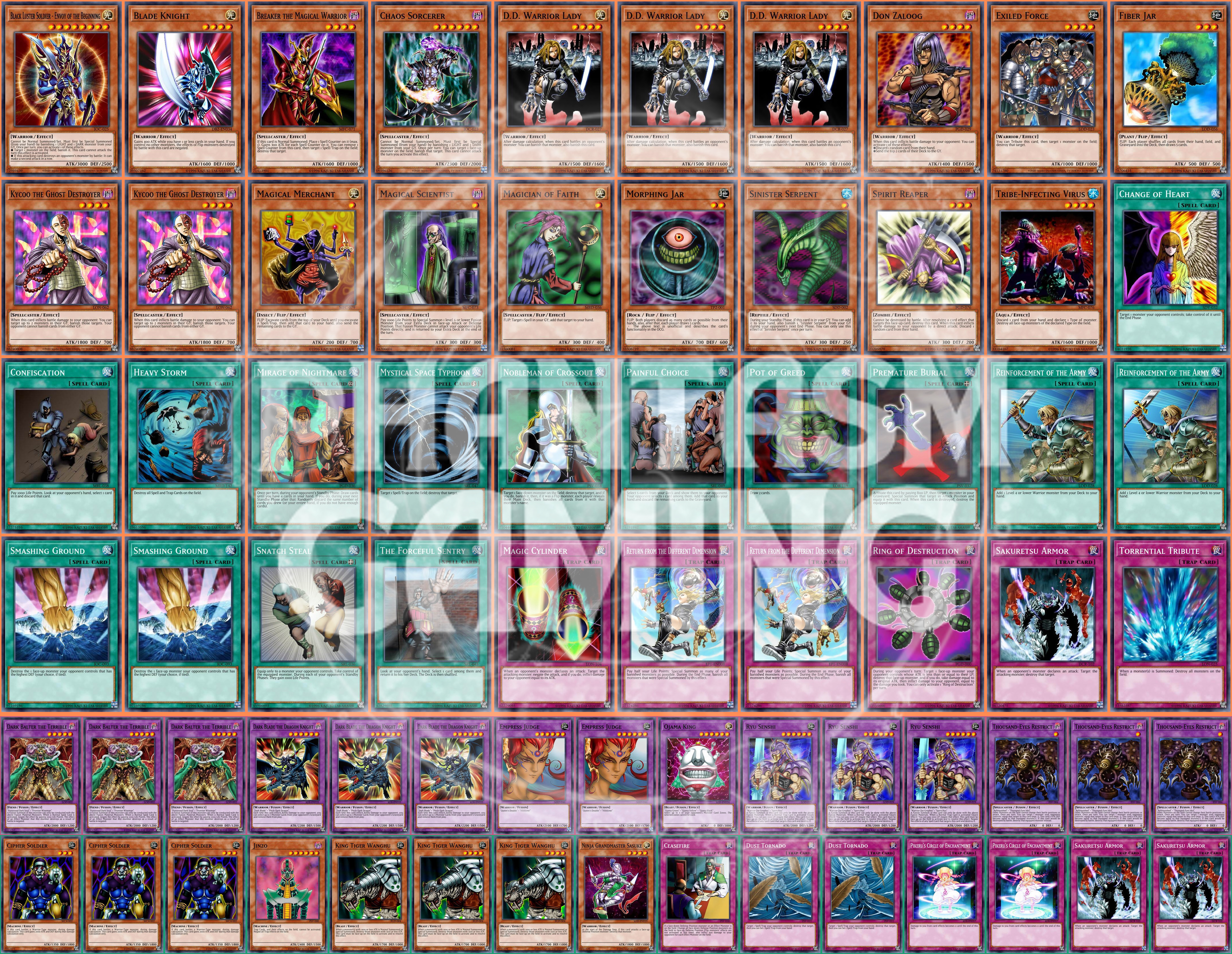Tarro de fibra Chaos Return Deck Breaker Blade Knight Kycoo Tribe Yugioh - Imagen 1 de 1