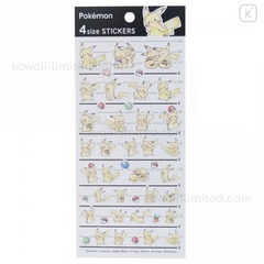 Japan Pokemon 4 Size Sticker - Pikachu number 025