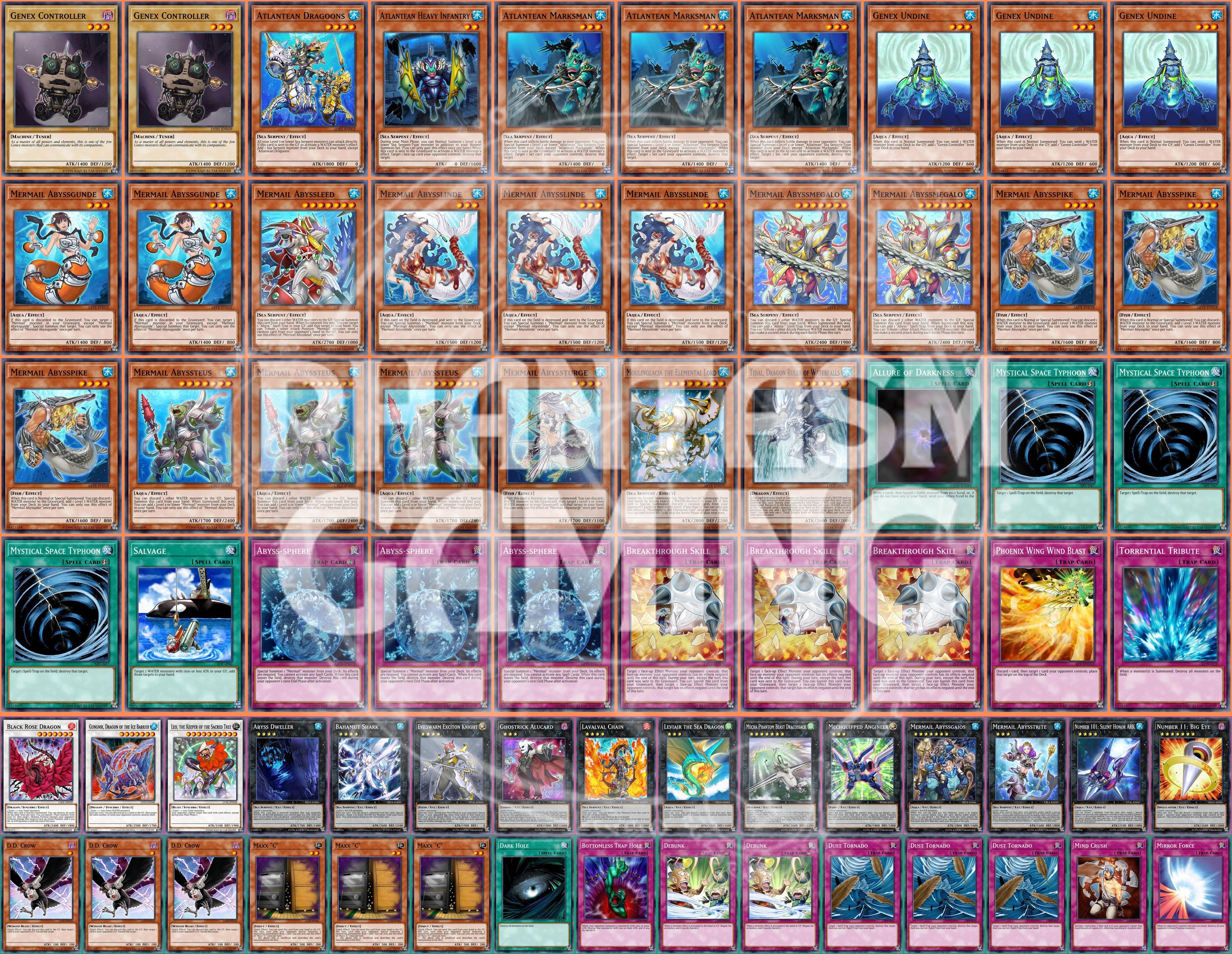 Mermail Deck Lavalval Chain Bahamut Shark Maxx "C" Yugioh