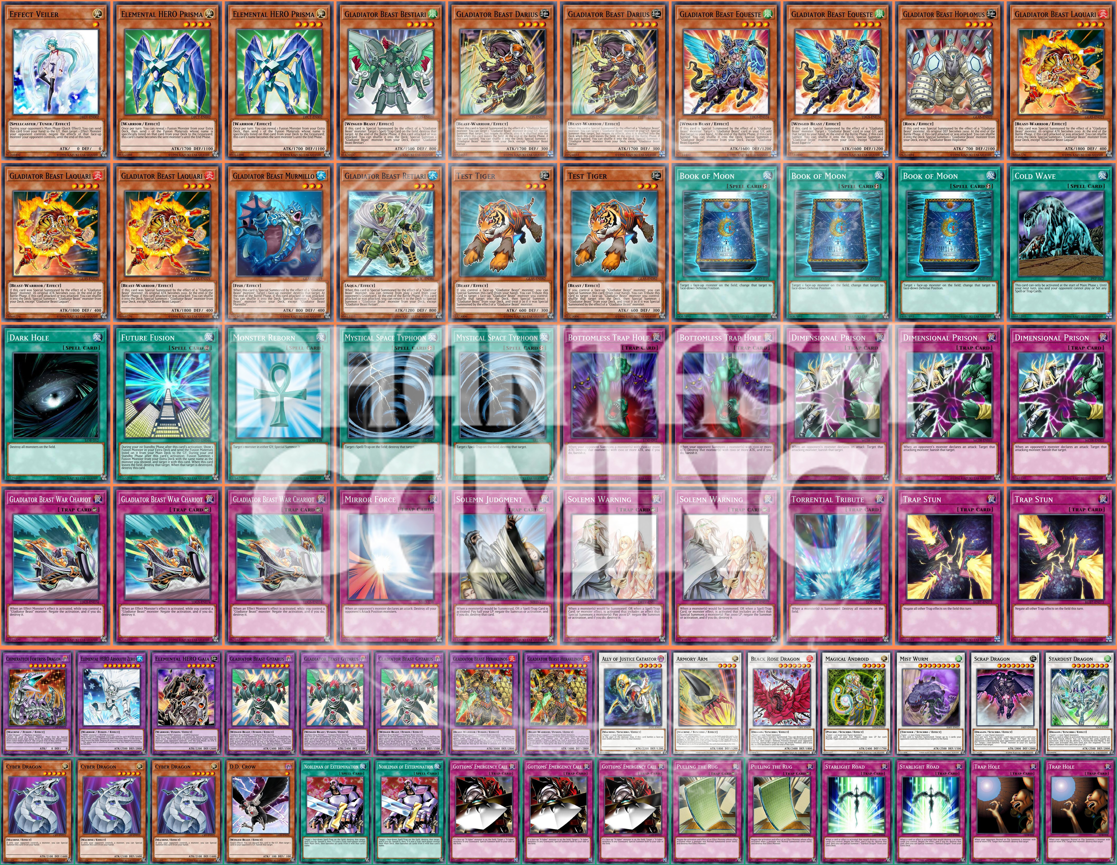 Gladiator Beast Deck Prisma Gyzarus Starlight Road Darius Yugioh - Picture 1 of 1
