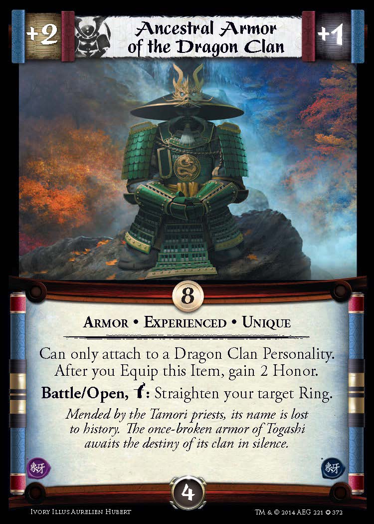 Ancestral Armor of the Dragon Clan - L5R Singles » Ivory Arc 