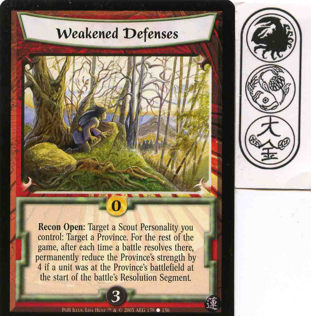 Weakened Defenses