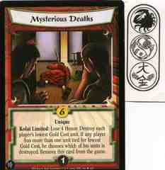 Mysterious Deaths FOIL