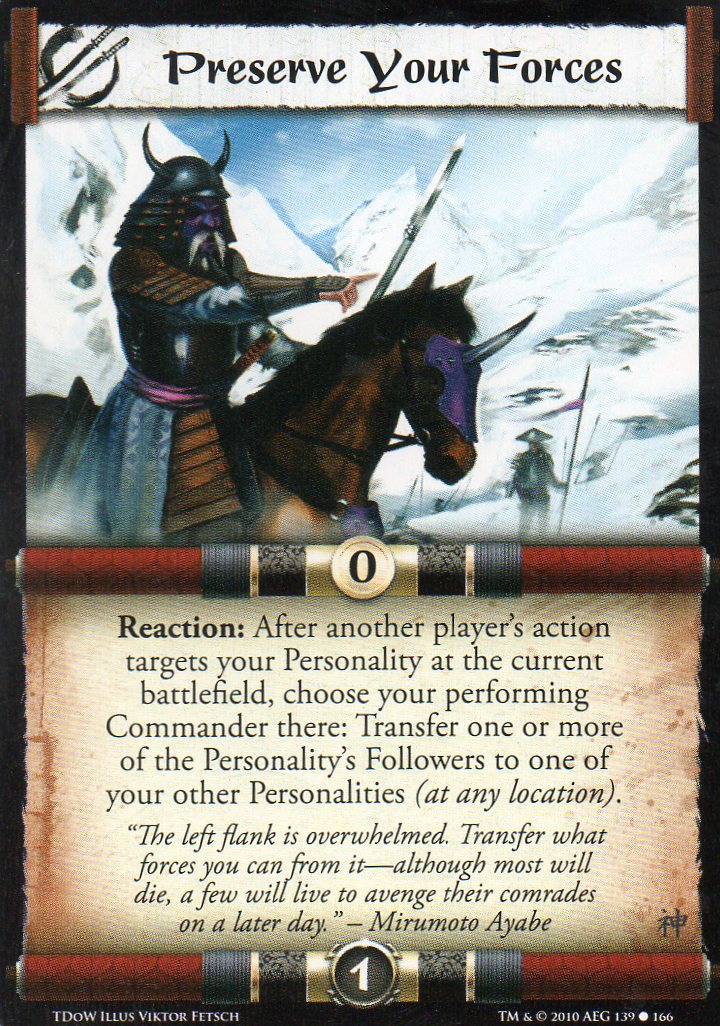 Preserve Your Forces