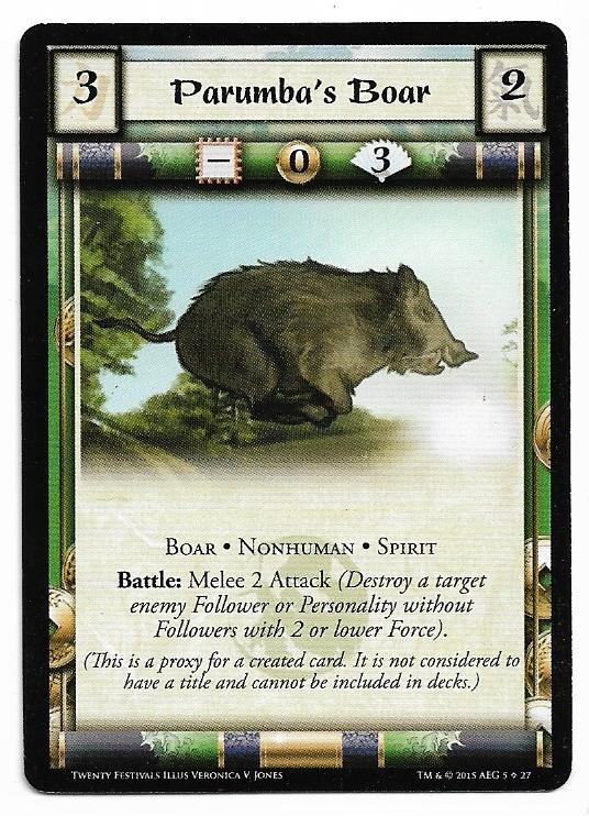 Parumbas Boar - Token