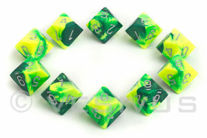 Gemini Green-Yellow/Silver D10 (10) CHX 26254