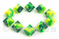 Gemini Green-Yellow/Silver D10 (10) CHX 26254
