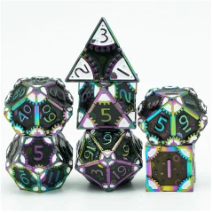 STEAMPUNK: DARK LORD - METAL RPG DICE SET