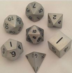 7ct metal dice Antique silver - MD006