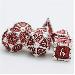 Dagger of Venom: Silver Ruby RPG Metal Dice Set