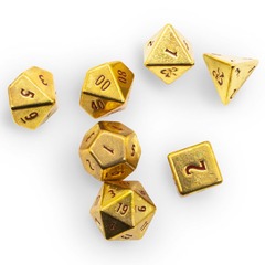 D&D Heavy Metal Dice Set: 50th Anniversary (7)