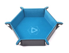 Folding Hex Dice Tray - Teal