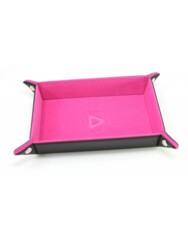 Velvet Folding Dice Tray - Pink