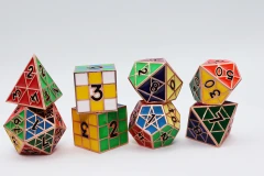 PUZZLE CUBE: COPPER - METAL 8 PIECE DICE SET