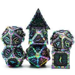 Dagger of Venom: Black Rainbow RPG Metal Dice Set