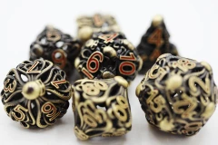 Mind Eater Hollow Metal RPG Dice Set