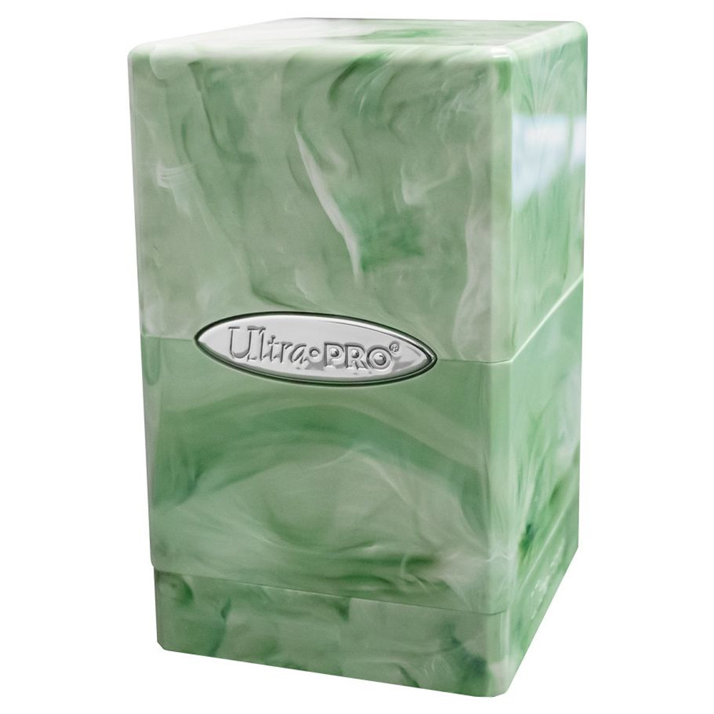 Satin Tower: Marble Lime Green/White