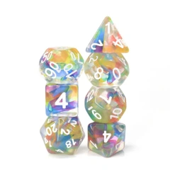 Rainbow Ribbon RPG Dice Set