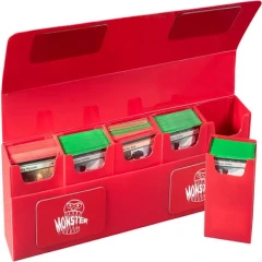 Monster Magnetic Hydra Five Deck Mega Storage Box (RED) - with 5 Removable Deck Trays