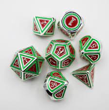 Christmas Metal Dice Set