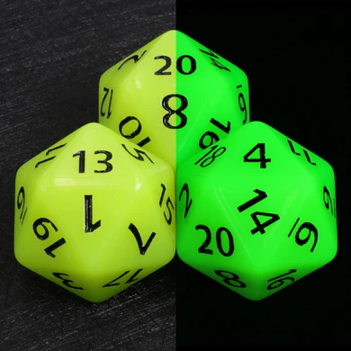55MM TITAN D20 - GLOW IN THE DARK Yellow