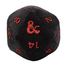 Black and Red d20 Jumbo Plush