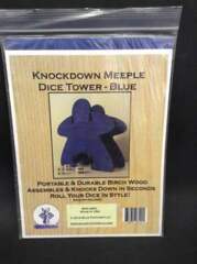 Knockdown Meeple Dice Tower - Blue
