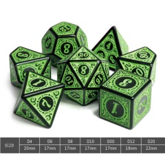 MAGIC FLAME - GREEN RPG DICE SET