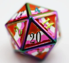 Lesbian Pride Flag Metal Dice Set