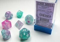 Nebula Winter/White Luminary Polyhedral 7-Die Set - CHX30033