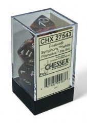 CHX 27543 Festive: Polyhedral Symphony/white 7-Die Set