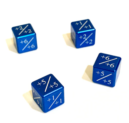TCE Evolutions Magic Plus/Plus Dice Counter - Blue (4pcs)