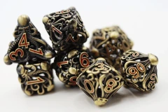 Mind Eater: Bronze - Hollow Metal RPG Dice Set