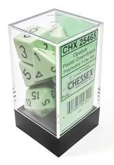Opaque Polyhedral Pastel Green/black 7-Die Set - CHX25465